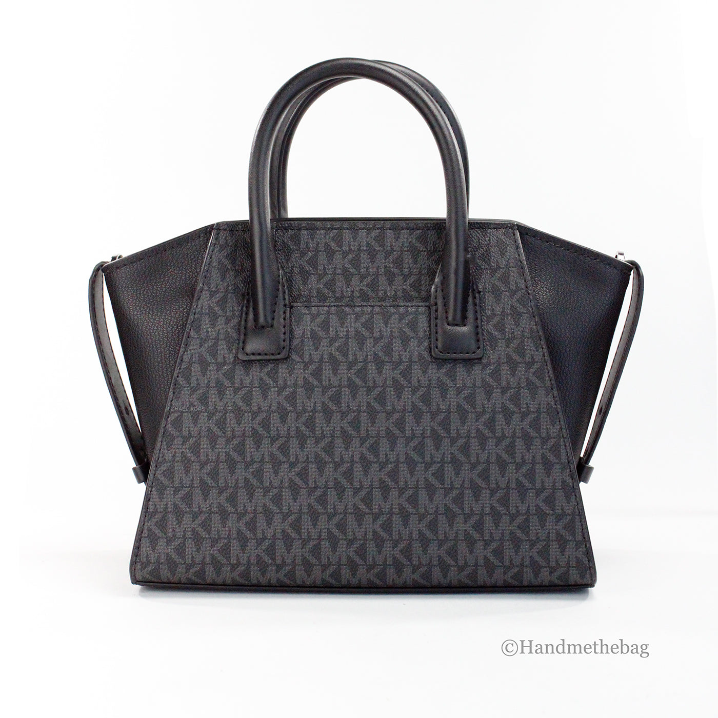 Michael Kors Avril Small Black PVC TZ Satchel Bag – handmethebag.com