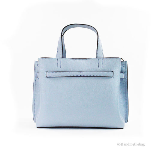 Michael Kors Emilia Small Pale Blue Leather Satchel Bag