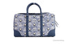 MCM Boston Medium Blue Vintage Denim Fabric Duffle Bag Crossbody Handbag