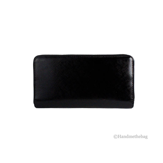 Marc Jacobs Large Black Leather Continental Clutch Wallet