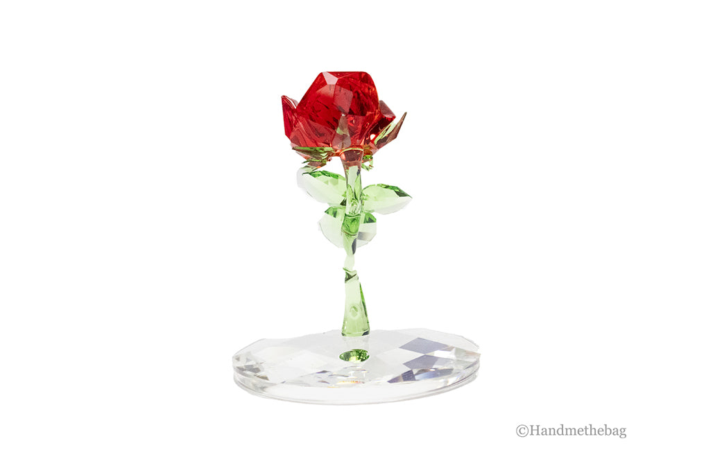 swarovski 5230478 beauty and the beast enchanted rose crystal figurine on white background