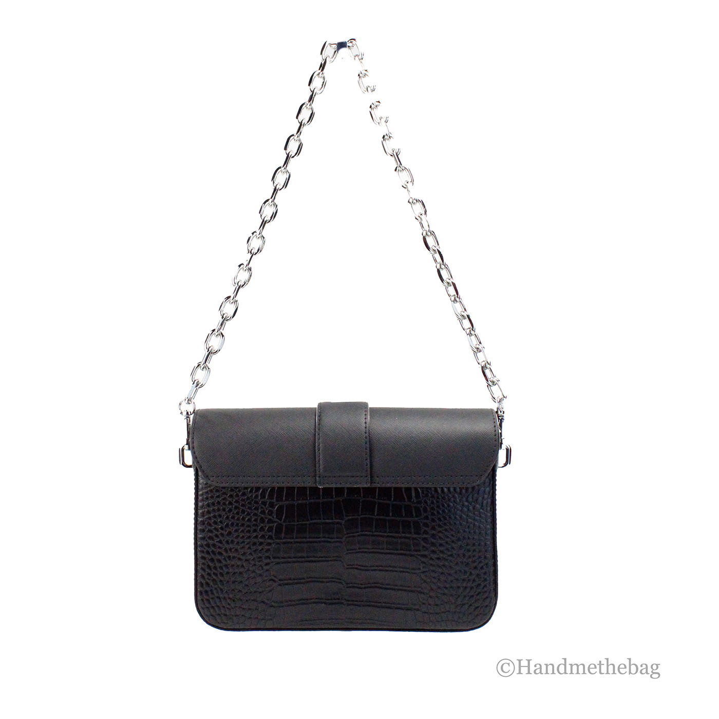 Michael Kors Carmen Medium Black Animal Print Convertible Shoulder Bag