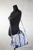MCM Boston Medium Blue Vintage Denim Fabric Duffle Bag