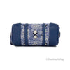 MCM Boston Mini Blue Vintage Jacquard Satchel Crossbody Bag
