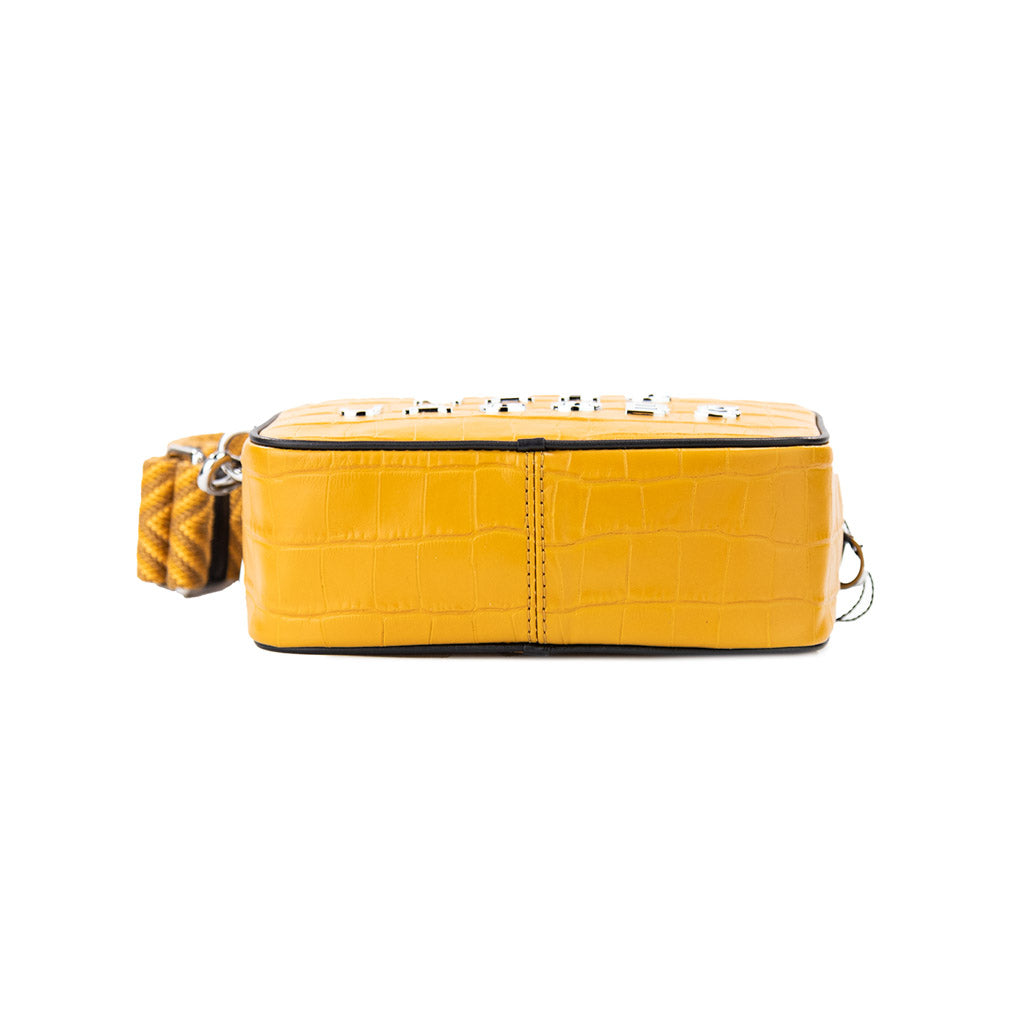 Marc Jacobs Flash Mustard Leather Crossbody Bag
