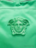 versace bright green nylon crossbody detail on white background
