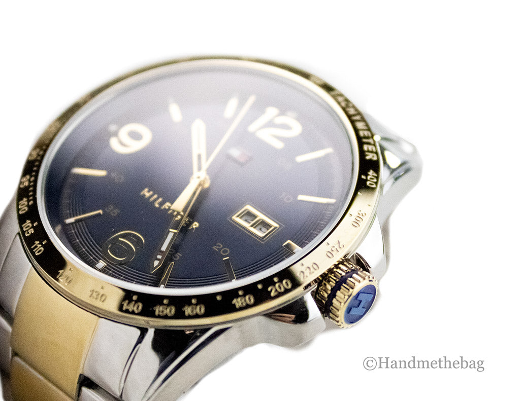 Tommy Hilfiger (1791453) Ken Two-Tone Stainless Steel Navy Dial Bracelet Watch