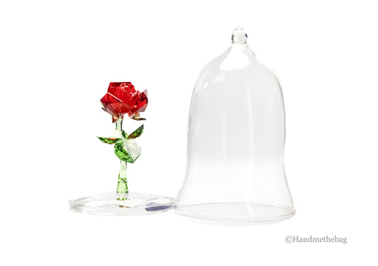 swarovski 5230478 beauty and the beast enchanted rose crystal figurine on white background