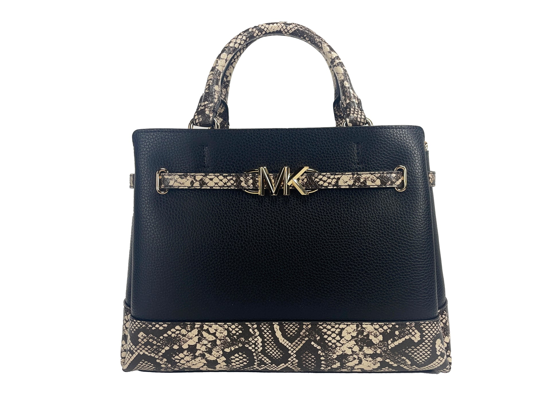 Michael Kors Reed Large Snake Skin Belted Satchel