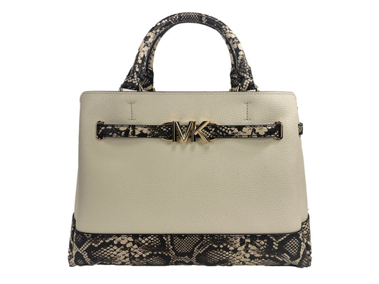 Michael Kors Reed Large Snake Skin Belted Satchel