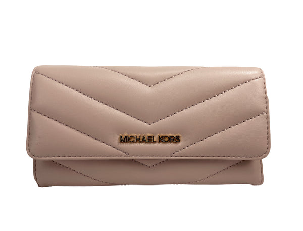 Michael Kors Jet Set Travel Large Quilted Leather Trifold Wallet