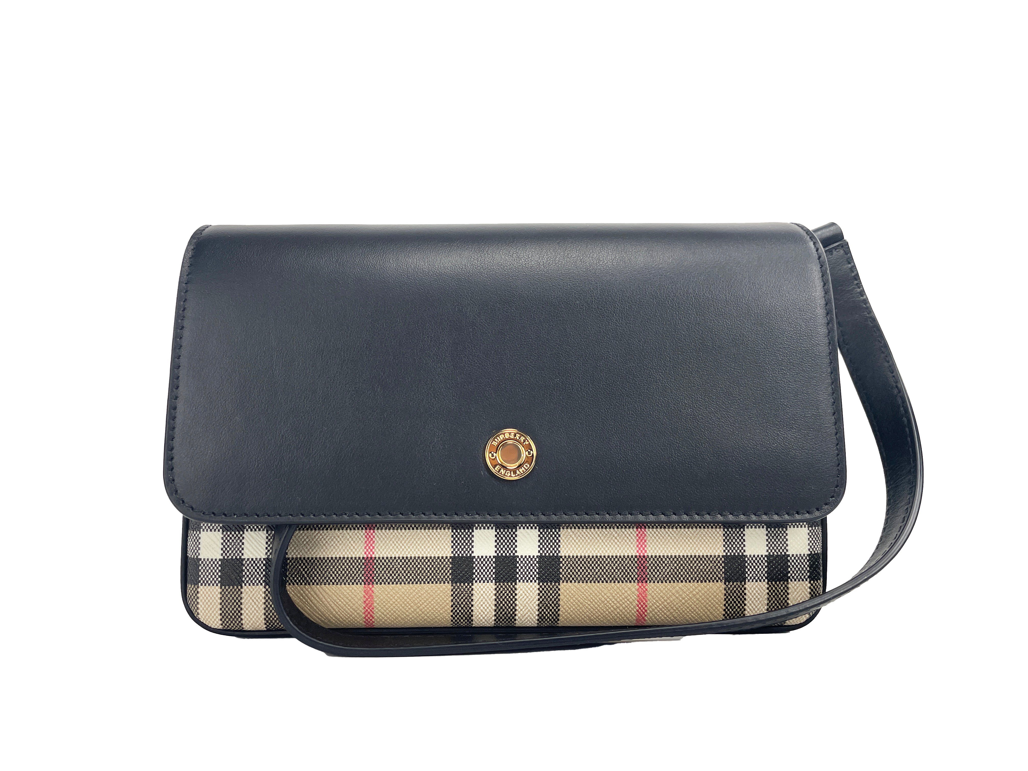 ショルダーバッグ・ポシェット BURBERRY New Hampshire Crossbody Bag New Burberry Hampshire Brown House Check Women's Crossbody