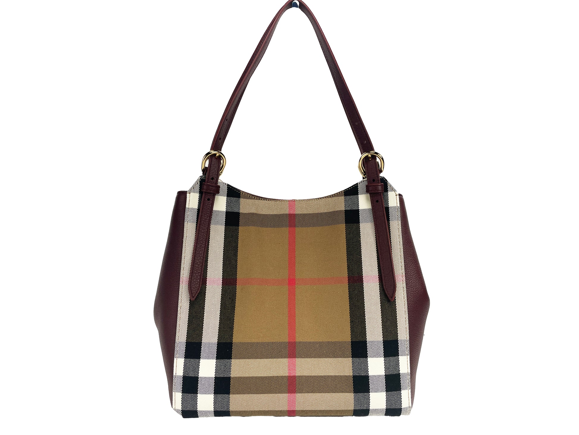 Burberry Small Canterby Mahogany Tote Bag