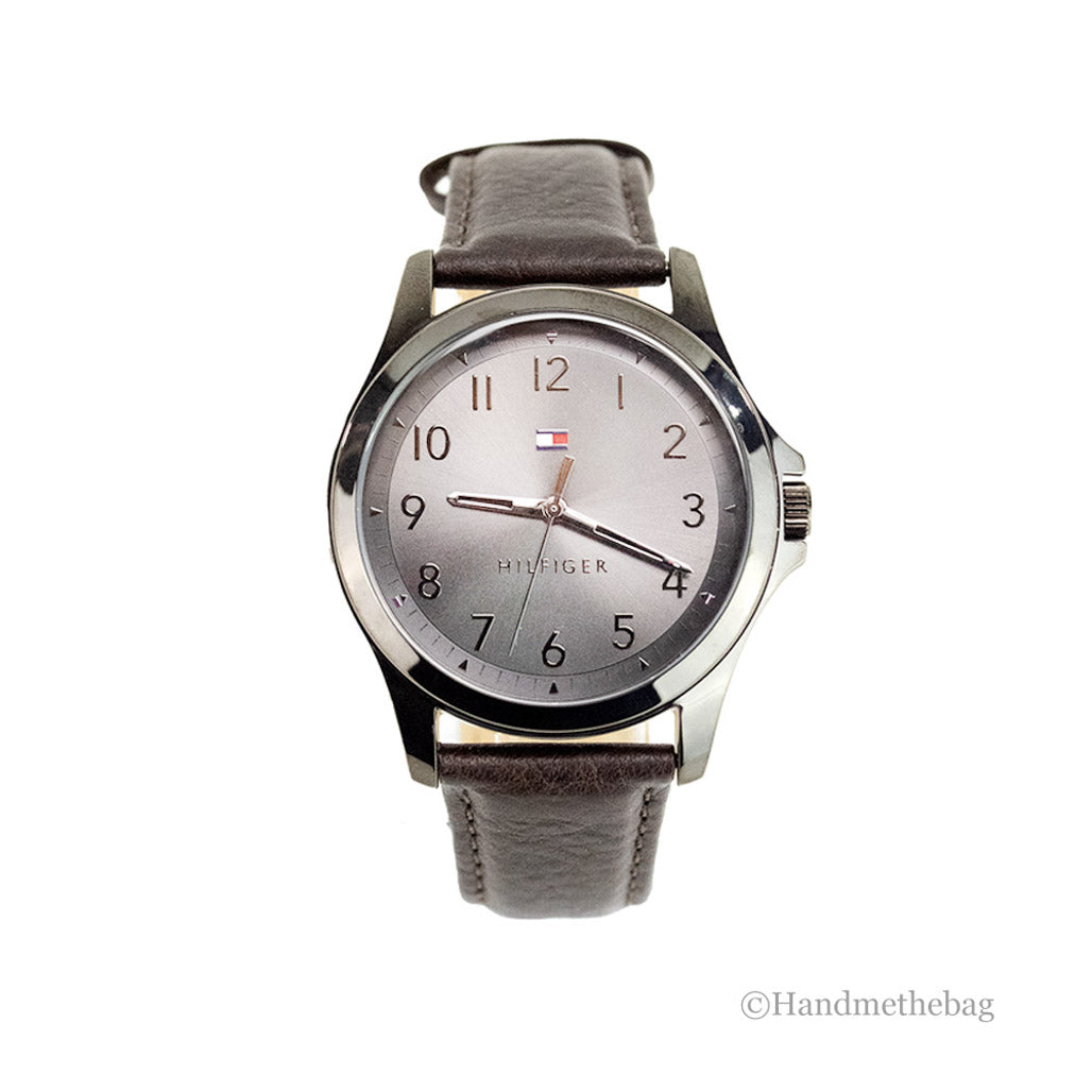 Tommy Hilfiger (1791522) The Essentials Dark Brown Strap Dark Grey Dial Watch