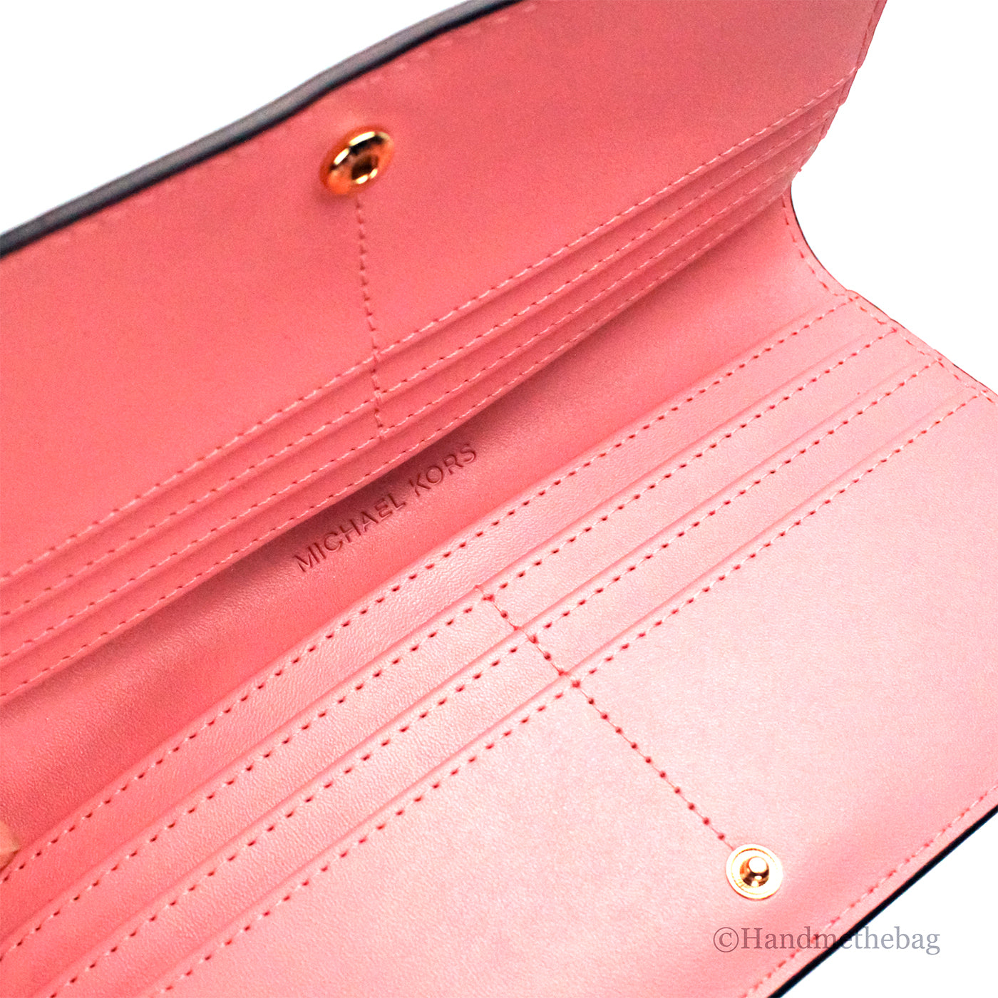 Michael Kors Reed Large Primrose Leather Snap Wallet
