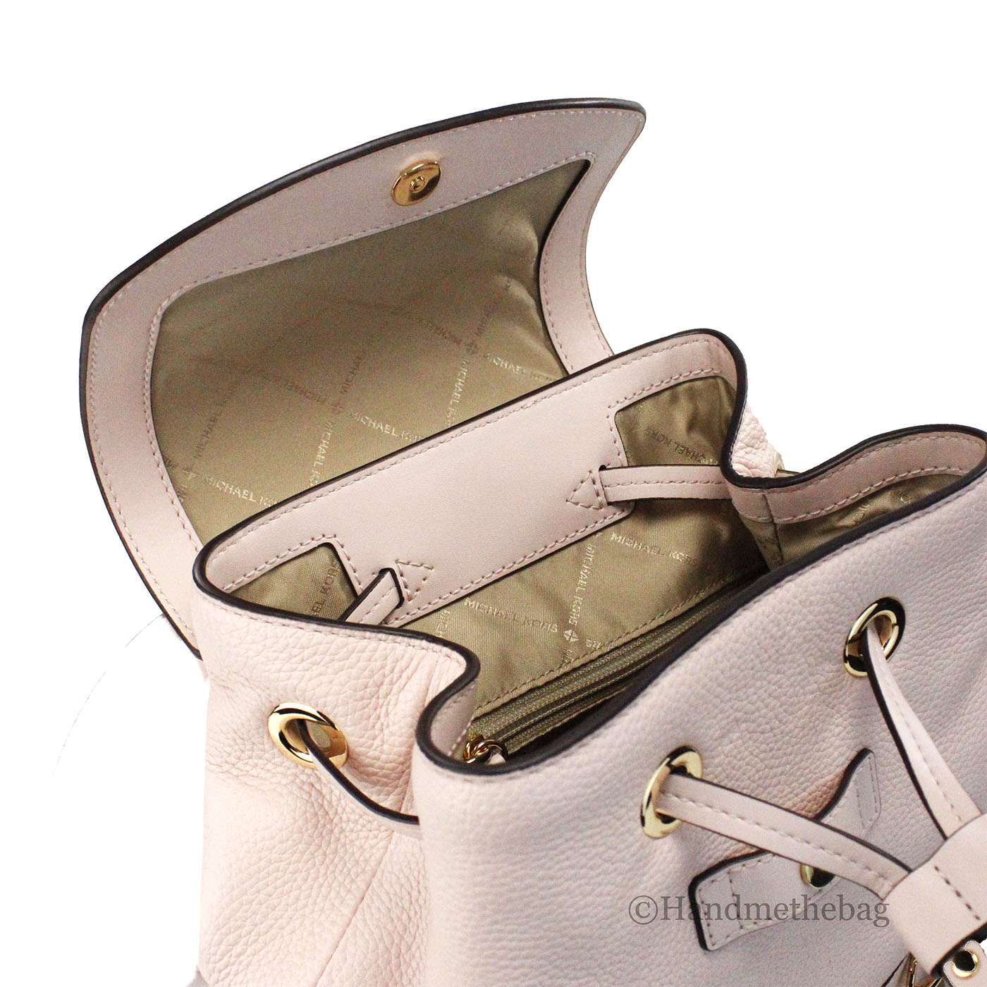 Michael Kors Jet Set Medium Powder Blush Chain Backpack