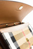 Burberry Henley Coca House Check Derby Leather Convertible Wallet Crossbody Bag