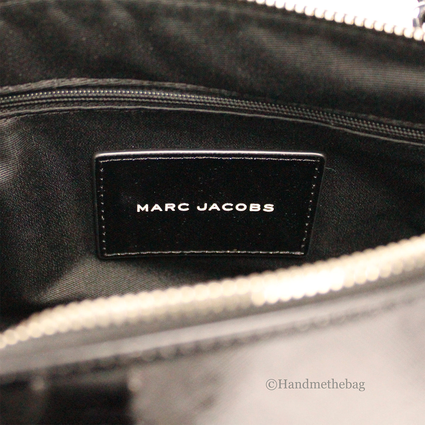 Marc Jacobs Small Black Leather Dome Satchel Crossbody Bag
