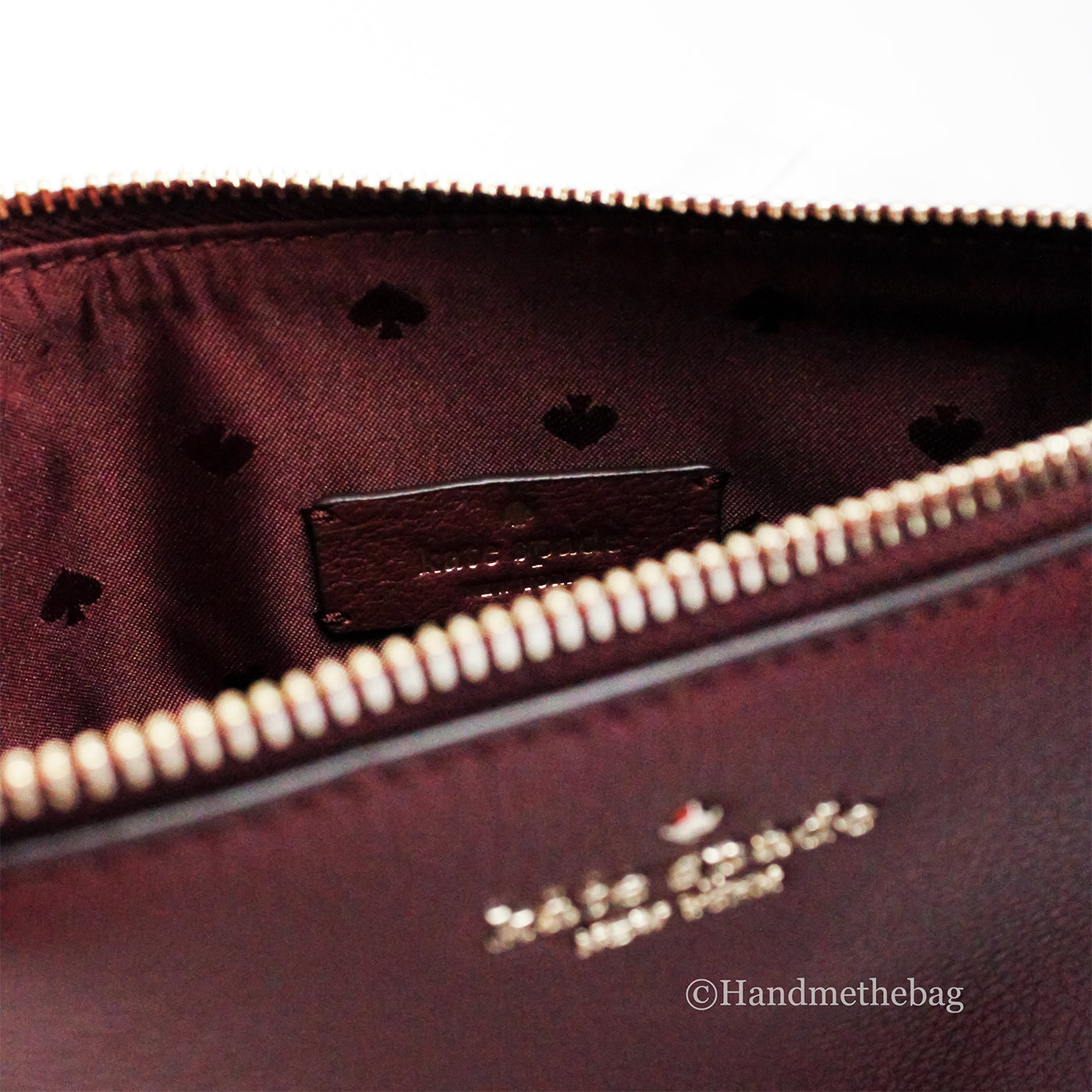 Kate Spade Jackson Cherrywood Leather Triple Gusset Crossbody Bag