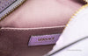 versace disco round lilac crossbody inside on white background