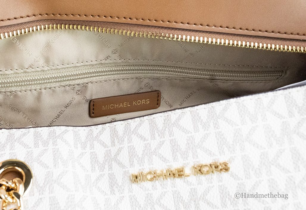 Michael Kors Jet Set Top Zip Tote Bag Medium Pale Gold in PVC
