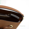 Michael Kors Mercer Small Luggage Leather Bucket Crossbody Bag