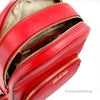 Michael Kors Jaycee Medium Red Zip Pocket Backpack