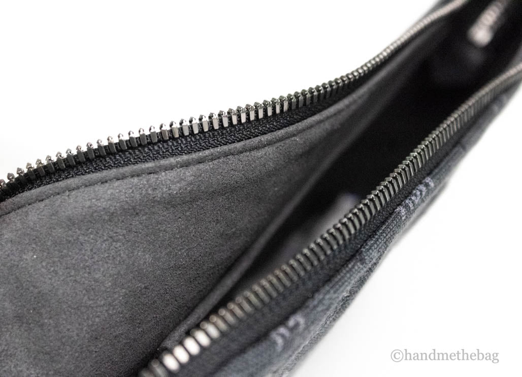 mcm veritas dark grey pouch inside on white background