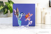 swarovski 5461872 hummingbird with flower crystal figurine on marble table