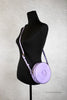 versace disco round lilac crossbody on mannequin