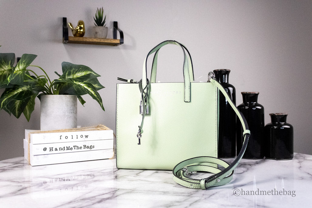 Marc Jacobs Jacobs Mini Grind Mint Green Pebbled Leather Crossbody