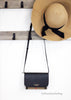 Burberry Hampshire Small House Check Black Leather Crossbody