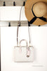 Michael Kors Mina Belted Cream PVC Chain Crossbody Bag