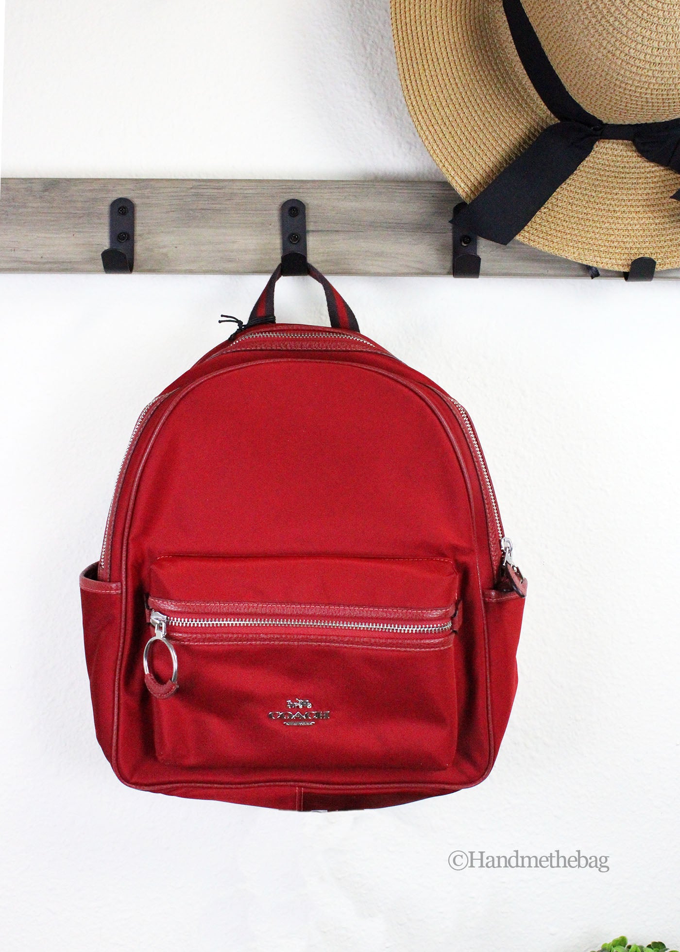 Coach Ellis Medium Nylon 1941 Red Shoulder Backpack