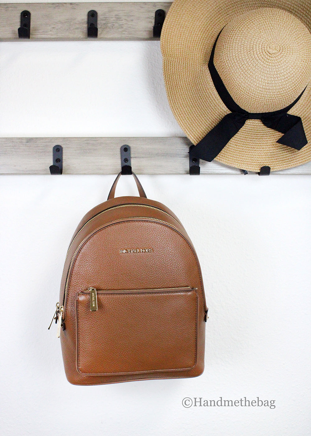 Michael Kors Adina Medium Luggage Leather Backpack
