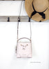 Michael Kors Mercer Small Pink Leather Bucket Crossbody Bag