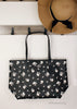 Coach Black White Floral Printed Coated Canvas City Tote