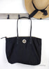 Versace Medium Black Nylon La Medusa Shoulder Tote Bag