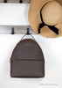 Michael Kors Sheila Medium Brown PVC Front Pocket Backpack