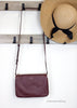 Kate Spade Jackson Cherrywood Leather Triple Gusset Crossbody Bag