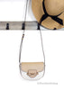 Michael Kors Reed Small Camel PVC Saddle Crossbody Bag