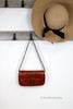 Marc Jacobs The Mini Shoulder Bag Brown Embossed Crossbody