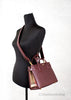 Burberry Banner Small Mahogany Red Leather Tote Crossbody Bag