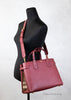 Burberry Banner Medium Crimson Leather Tote Bag