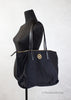 Versace Medium Black Nylon La Medusa Shoulder Tote Bag