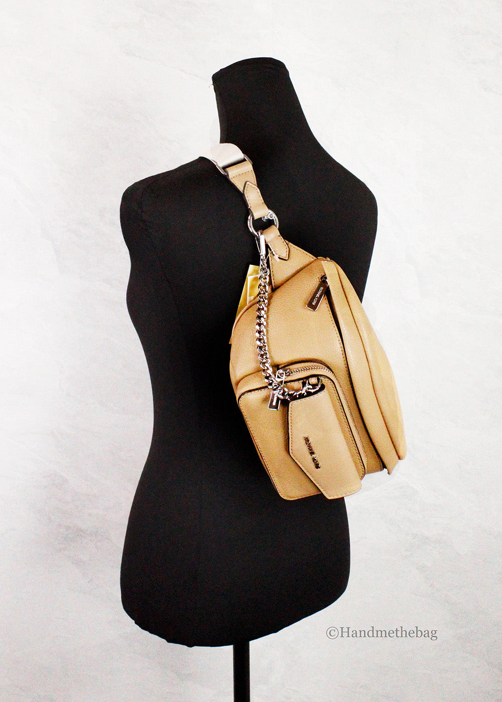 Michael Kors Maisie Camel Leather 2-n-1 Waistpack Belt Bag