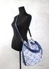 MCM Large Blue Denim Drawstring Bucket Bag