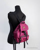 versace medium dahlia nylon backpack on mannequin