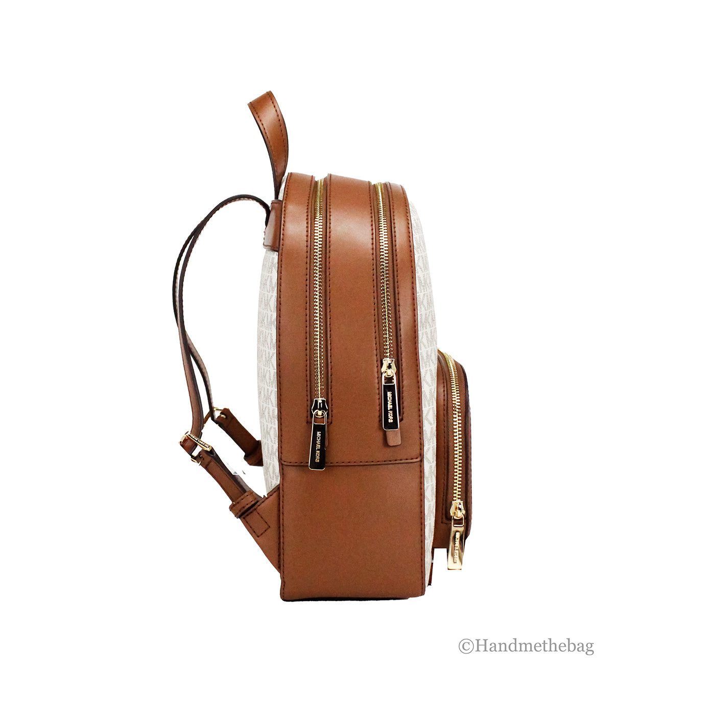 Michael Kors Jaycee Medium Vanilla Signature PVC Backpack Bookbag