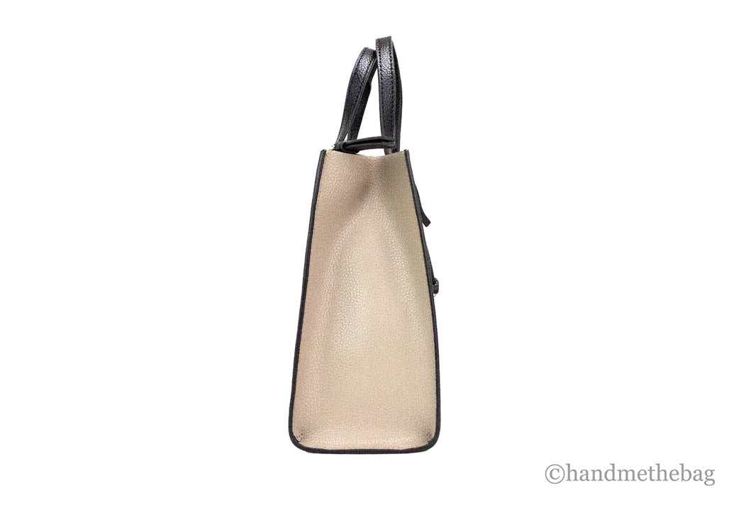 marc jacobs grind colorblock loam soil tote side on white background
